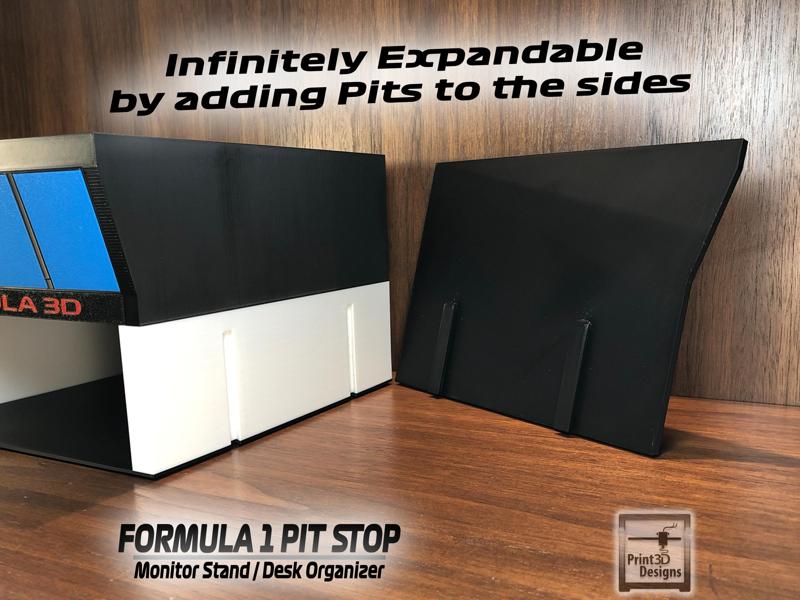 Formula 1 Pit Stop Monitor Stand / Desk Organizer