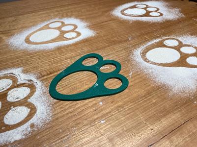 Easter Bunny Footprint Stencil