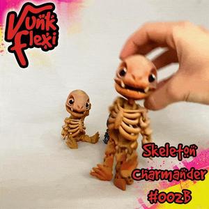 Pokemon Skeleton Charmander Flexi Print-in-Place + Figure & Keychain