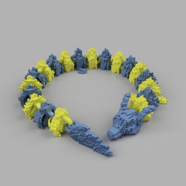 articulated voxel dragon