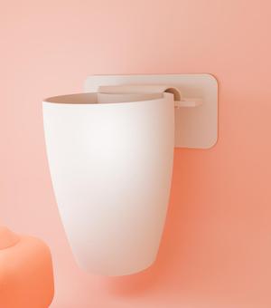 Toothbrush holder and cup holder for mouthwash