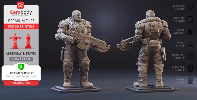 Marcus Fenix 3D Printing Figurine | Assembly