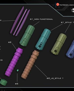 Starkiller spiker lightsaber