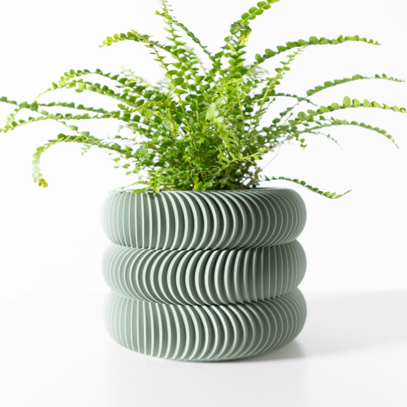 The Maro Planter Pot with Drainage Tray & Stand: Modern and Unique Home Decor for Plants