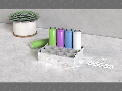 Minimalist Curved 18650 Battery Storage Box