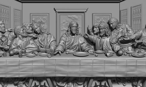 Last Supper basrelief  Jesus last dinner
