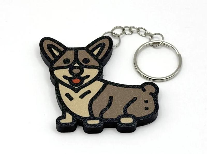 Corgi Keychain Charm