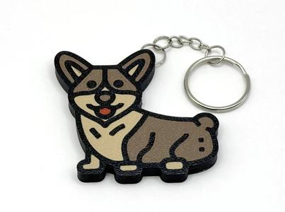 Corgi Keychain Charm