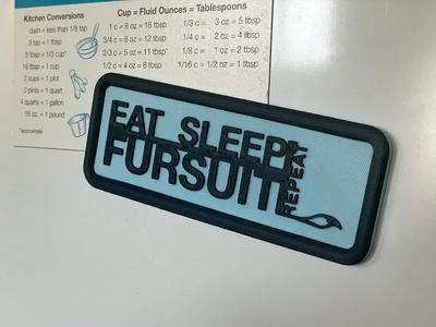 Eat Sleep Fursuit Repeat fridge magnet