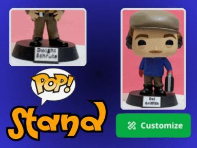 Funko Pop Stand With Name Plate – Customizable