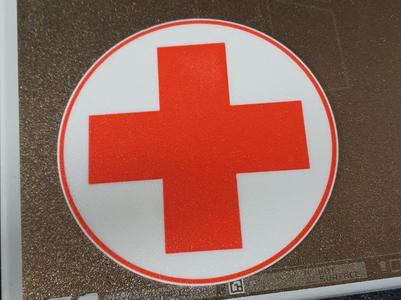 Red Cross Sign for Medicine Cabinet