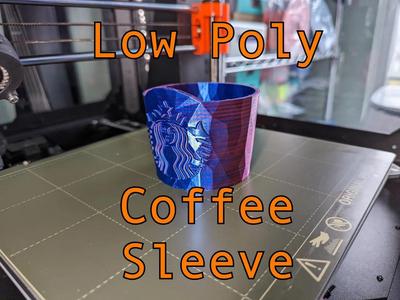 Low Poly Customizable Coffee Cup Sleeve