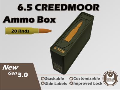 Ammo Storage Box 6.5 Creedmoor 20 Round