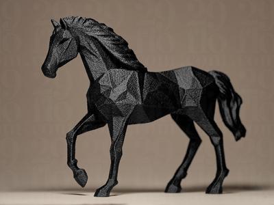 Geometric HORSE Figurine