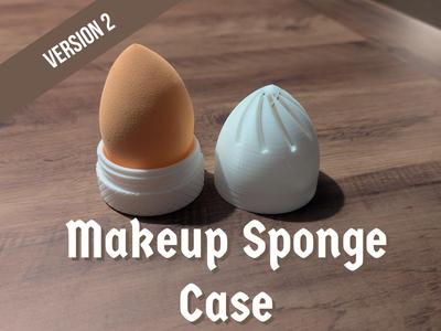 Egg Shaped Makeup Sponge Stand and Case Version 2