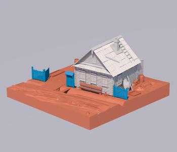 Old house diorama (Hot Wheels scale)