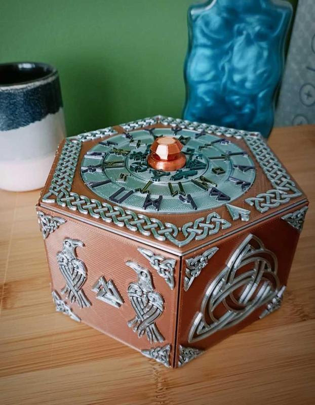 Concentric Combination Puzzle Box – Viking Style