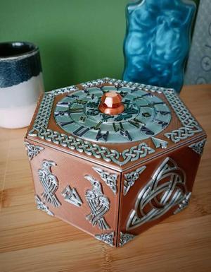 Concentric Combination Puzzle Box – Viking Style