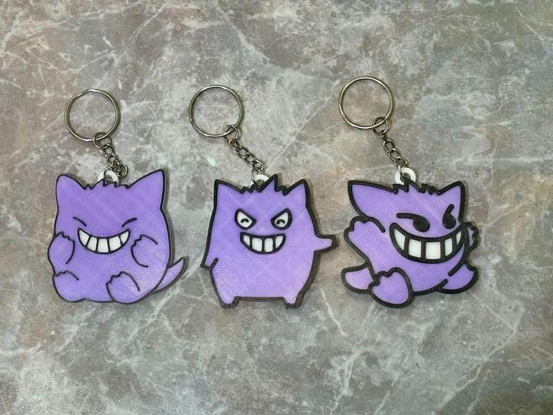 Cute Gengar Chibi Pokemon Fridge Magnet/Keychain/Pin/Hair Clip