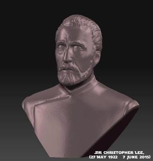 Sir Christoper Lee Memorial Bust (1922 - 2015)