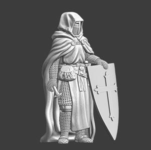 Medieval leper knight with mace – Order of Lazarus