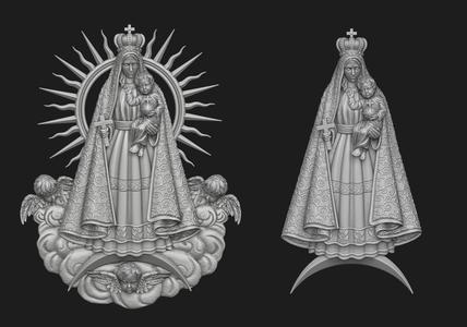 Virgen del Cobre Pendant Set 3D Model Collection