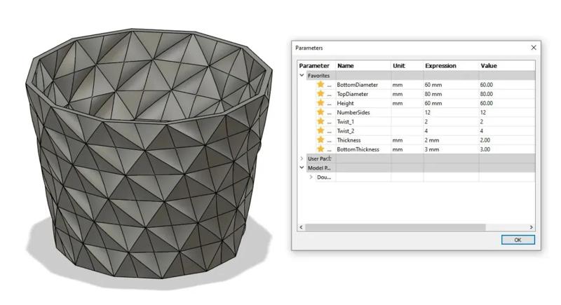 Parametric Double Twist Vase