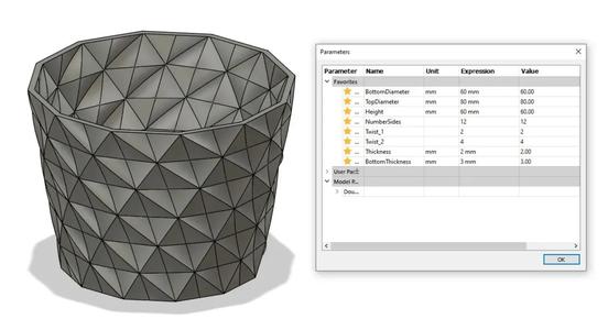 Parametric Double Twist Vase