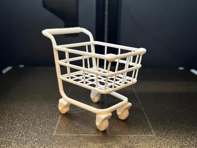 Mini Shopping Cart Decoration