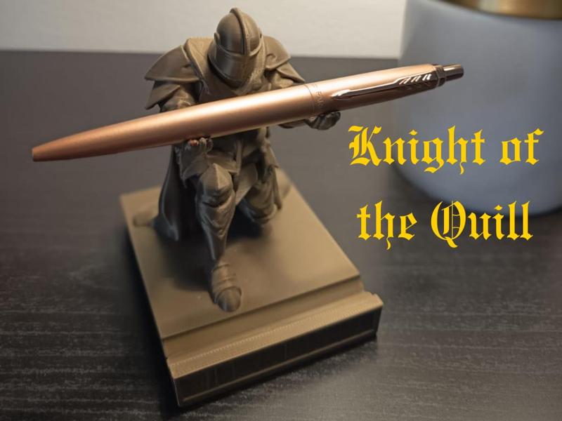 Knight of the Quill Medieval Knight Pen Holder
