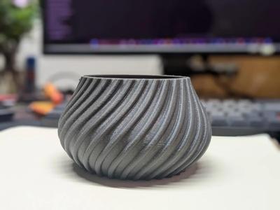 Spiral Cactus Pot – A 3D Printed Minimalist Design