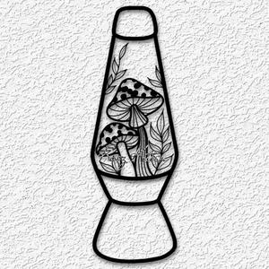 lava lamp with mushrooms wall art hippy home decor
