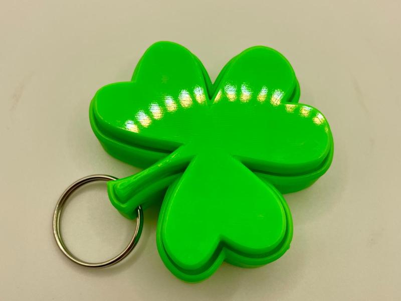 Shamrock Keychain – Single Clicker Fidget Toy