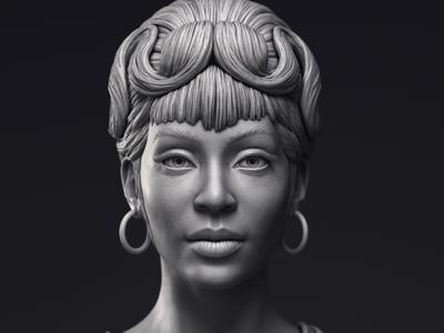 Nichelle Nichols as Nyota Uhura Bust Printable 3D Model