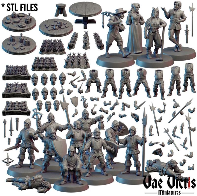 APRIL RELEASE : Fantasy village commoners