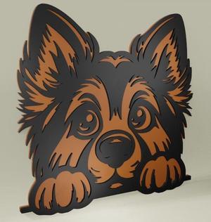 peeking dog