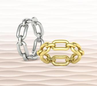 Classic Chain Link Ring 3dprint model  fingers 5-9US