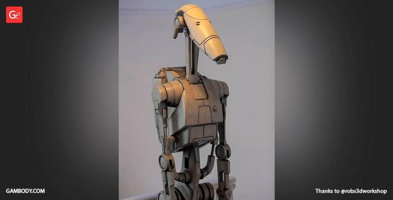 B1 Battle Droid 3D Printing Model | Assembly + Action