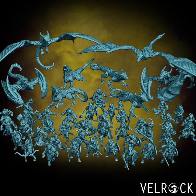 Company of Dragons Pack: 54 Dragon Miniatures (PRESUPPORTED)