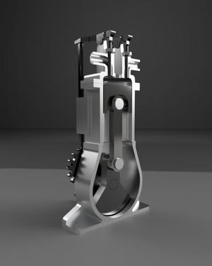 4-stroke engine model / модель 4-тактного двигателя внутреннего сгорания
