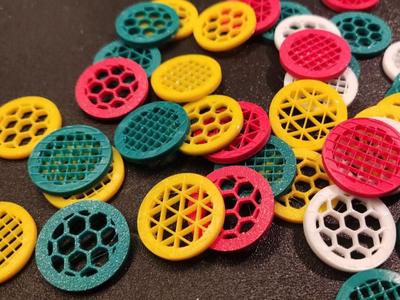 Shopping cart euro coin – (infill pattern)