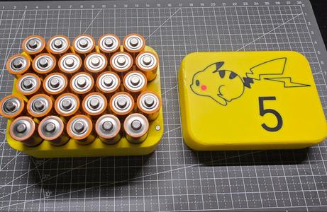 皮卡丘AAA电池盒 Pikachu AAA battery box