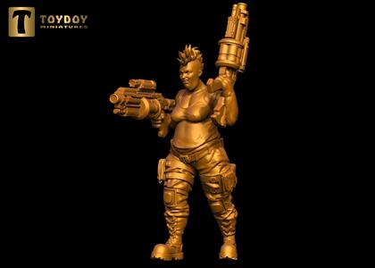 SCI-FI Miniature women soldier (Model 27)