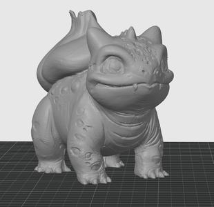 Bulbasaur – Realistic Pokemon Figurine and Keychain- 3d print stl and multicolor 3mf file