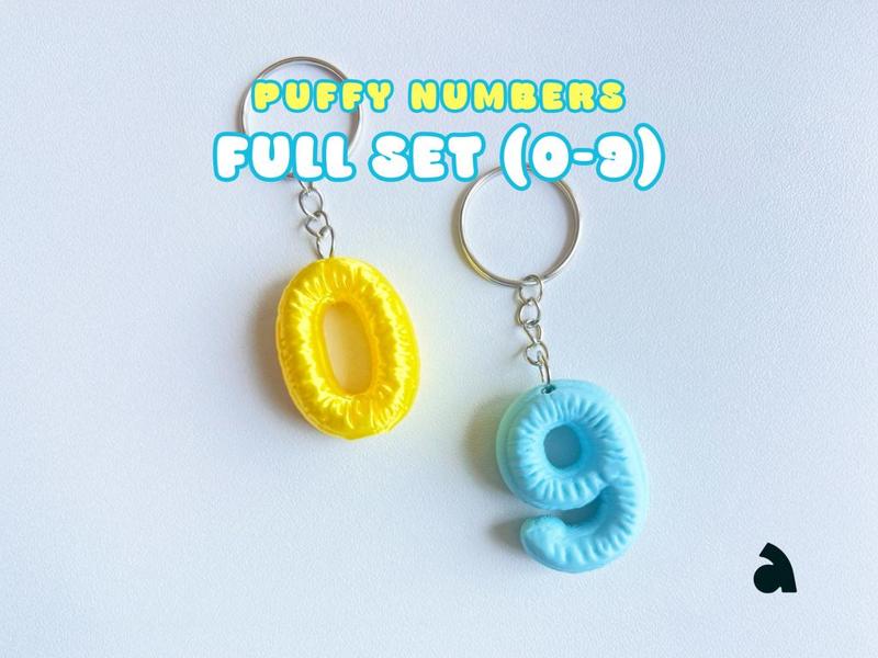 Puffy Numbers | Full 0-9 Set