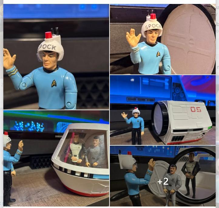Star Trek Helmet. Space Fun!  For Playmates 4.75″ Action Figures.