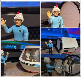Star Trek Helmet. Space Fun!  For Playmates 4.75″ Action Figures.