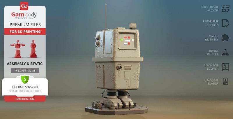 Gonk Droid STL files for 3D Printing | Assembly Model