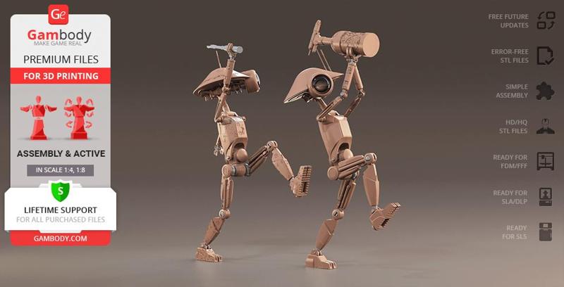 Pit Droid 3D Printing Model | Assembly + Action