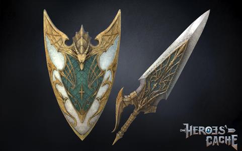 Monster Hunter World – Royal Nova Sword and Shield Set 3D Model Collection